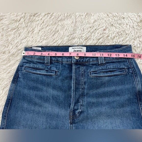 Reformation Ada Ultra High Rise Bootcut Jeans In Laguna Wash - Size 30 - Picture 8 of 11